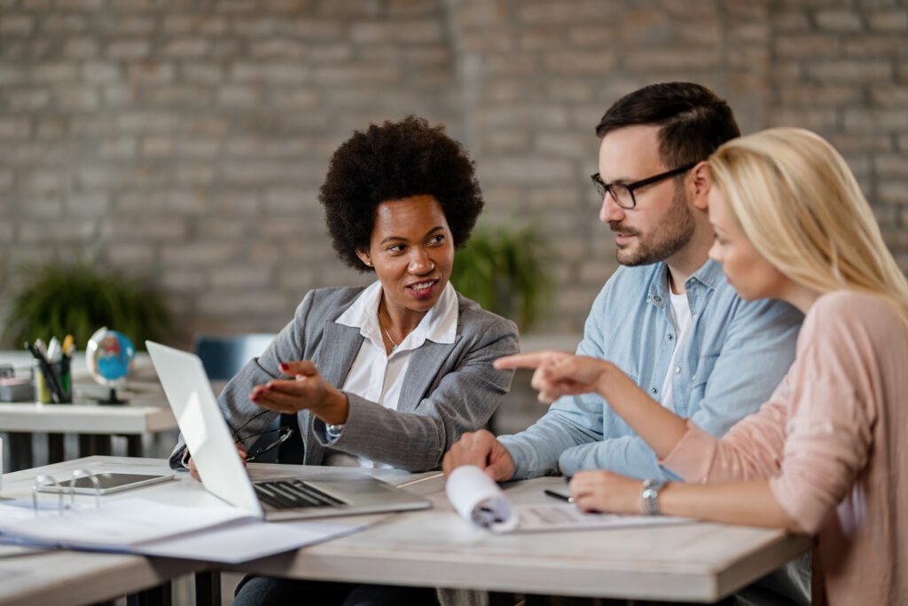 AI consulting discussion with business clients